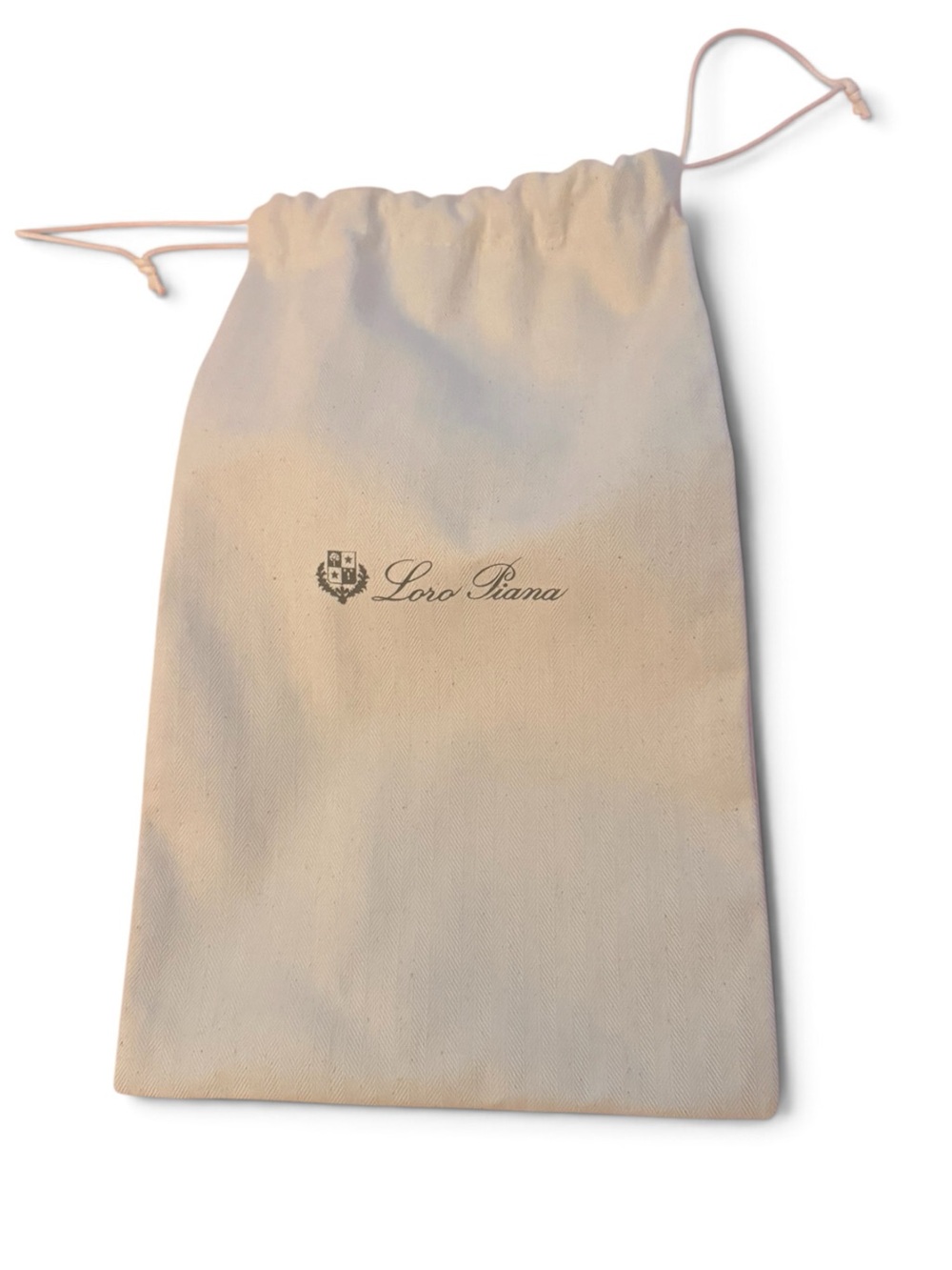 Loro Piana Cream Drawstring Dust Canvas Bag